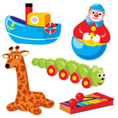 Children's toys clipart