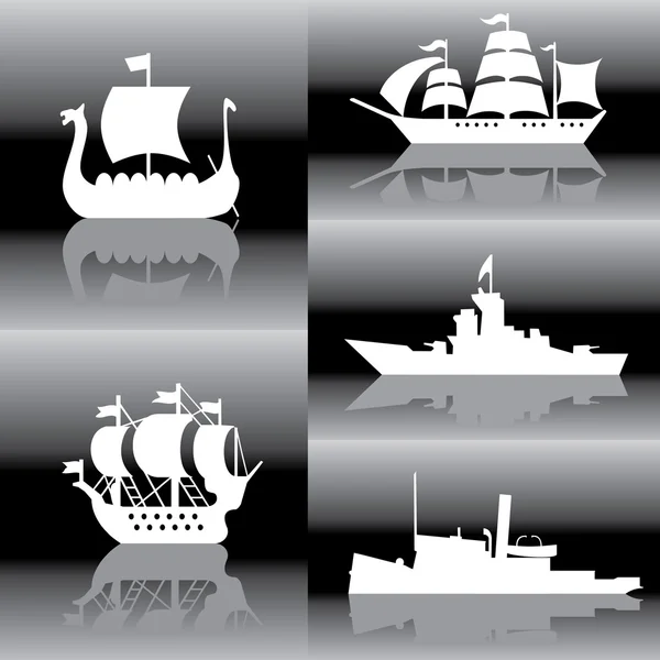 Segelschiffe — Stockvektor