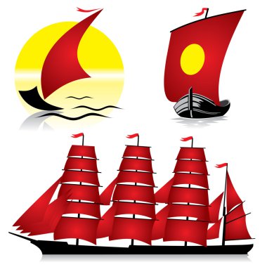 Sailing ships clipart