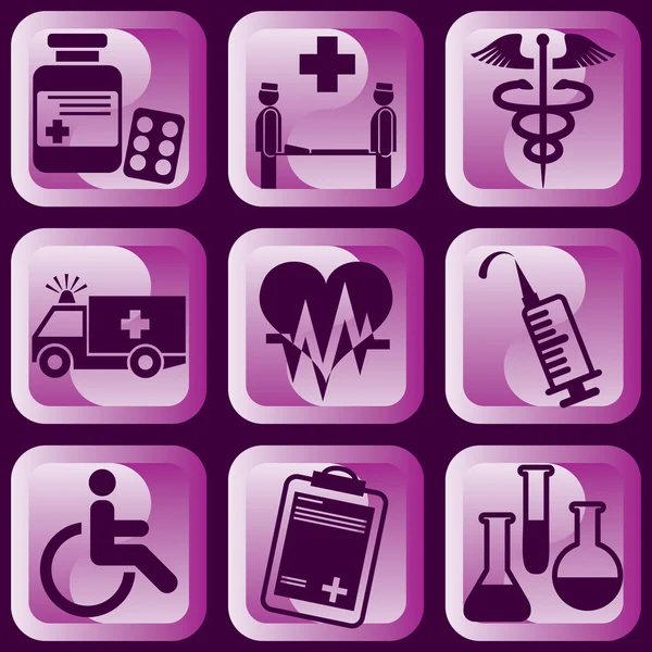 Icônes de la médecine — Image vectorielle