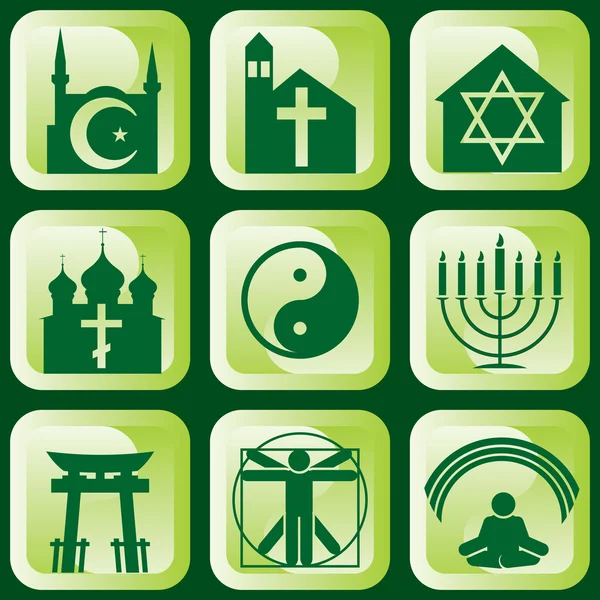 Iconos de religiosos — Vector de stock