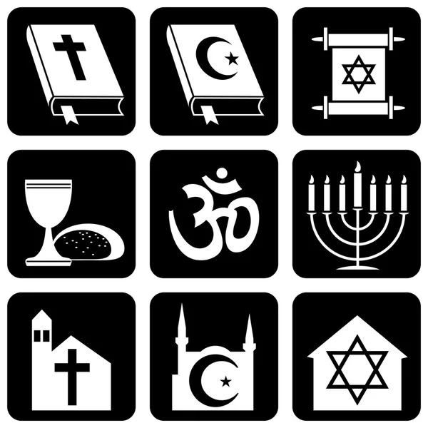 Ikoner av religiösa — Stock vektor