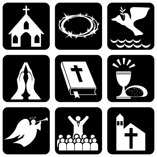 Иконы религии — стоковый вектор