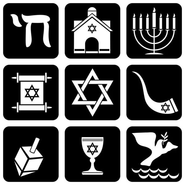Знаки иудаизма — стоковый вектор