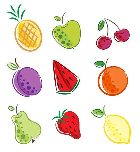 Icono de frutas — Vector de stock
