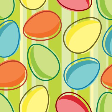 Seamless pattern of easter egg clipart