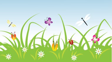 Summer meadow clipart