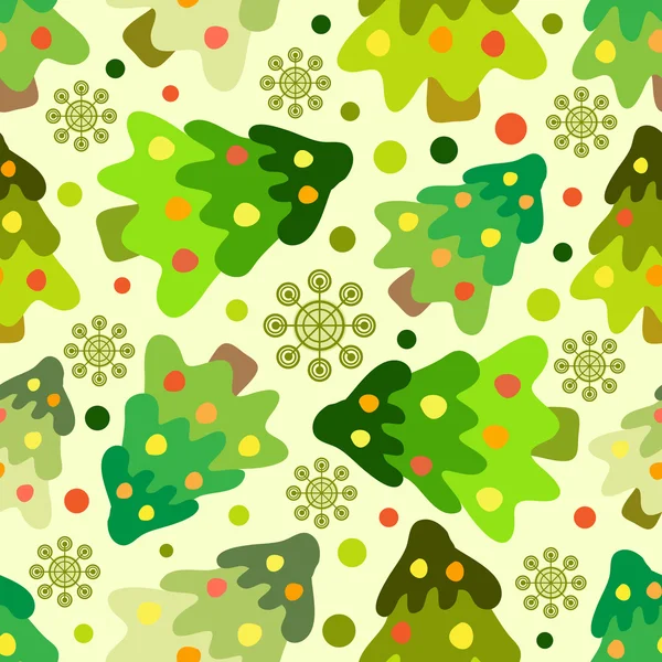 Christmas tree seamless pattern — Stock Vector
