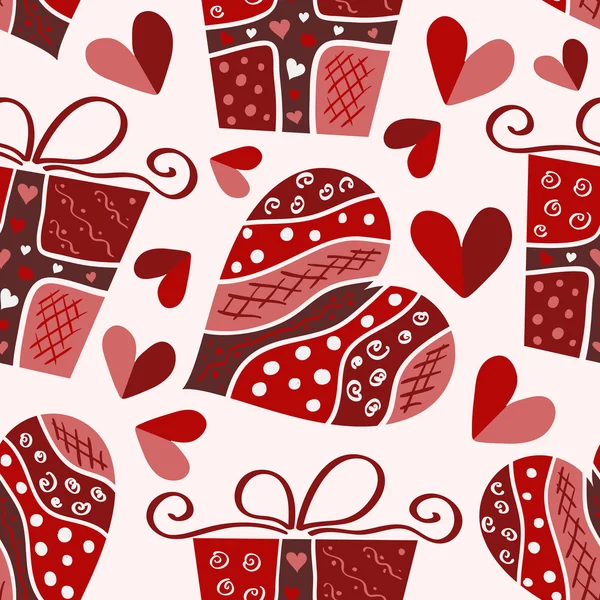 Valentine naadloos patroon — Stockvector