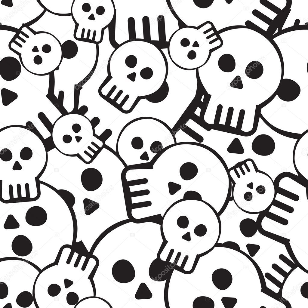 Pattern of skulls