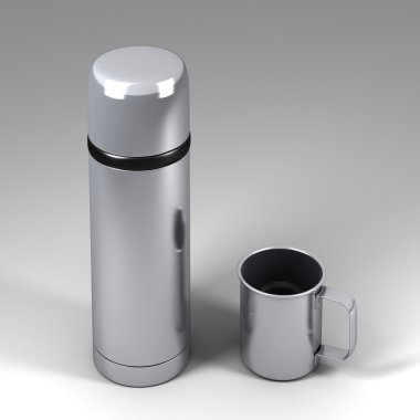 Thermos and mug clipart