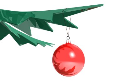 Red christmas ball clipart