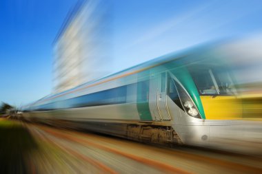 Train in motion,illustration clipart