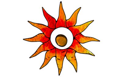 Stainglass sun clipart