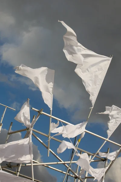 Banderas blancas — Foto de Stock