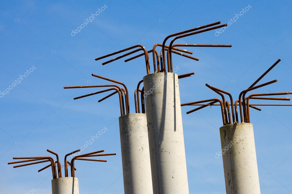 Concrete pillars construction details — Stock Photo © rihardzz 1223557