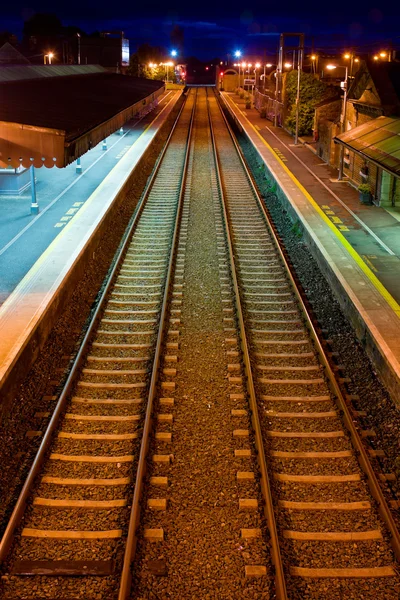 Železnice na nádraží v městě athenry — Stock fotografie