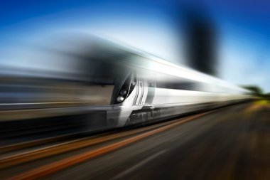 Train in motion clipart