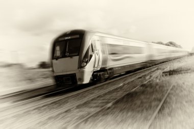 Train in motion clipart