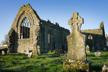 Athenry Dominican Friary with cemetery clipart