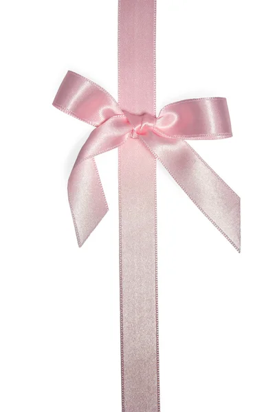 stock image Pink vertical ribbon with bow