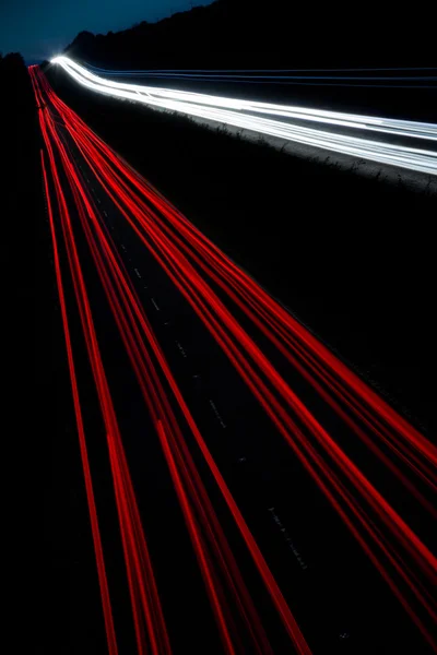 Luces del coche senderos —  Fotos de Stock