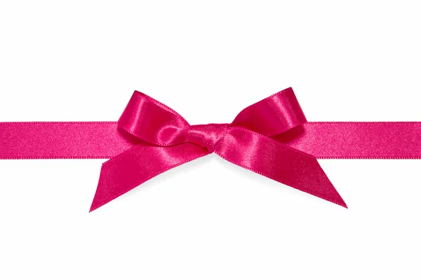 Purple horizontal ribbon with bow — Stock Photo, Image