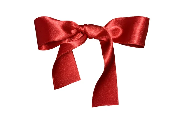 Red ribbon bow — Stock Photo, Image