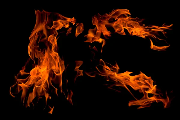 Alev ateş soyut, yalıtılmış — Stok fotoğraf