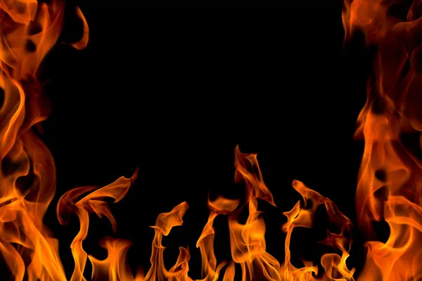 Plamen ohně, izolované — Stock fotografie