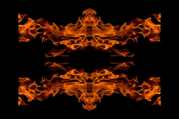 Вогняне полум'я абстрактне, ізольоване — стокове фото