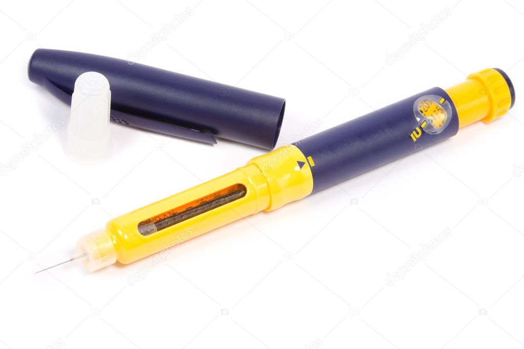 Syringe pen isolated