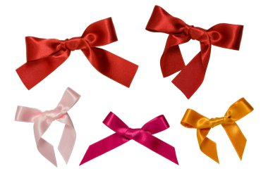 Ribbon bows isolated clipart