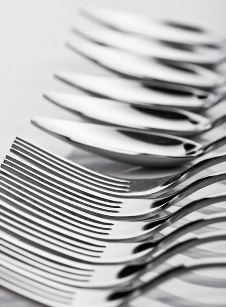 Cucharas y tenedores — Foto de Stock