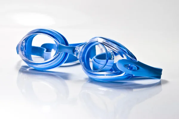 Óculos de banho azuis — Fotografia de Stock