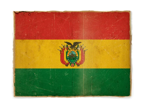 Grunge vlag van bolivia — Stockfoto