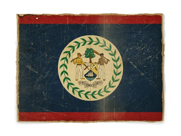Гранж-флаг Белиза — стоковое фото