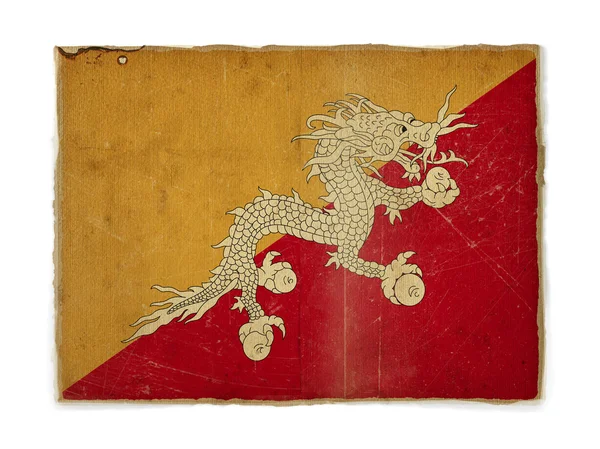 Bandera de Grunge de Bután —  Fotos de Stock