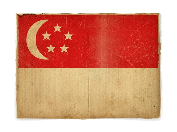 Bandeira Grunge de Singapore — Fotografia de Stock
