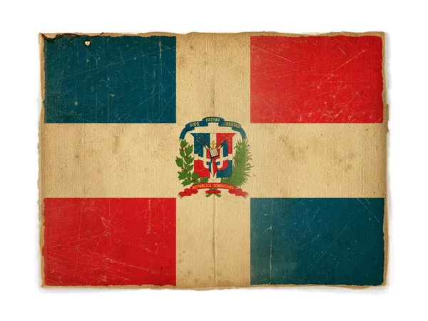 多米尼加共和国的 grunge 旗子 — 图库照片