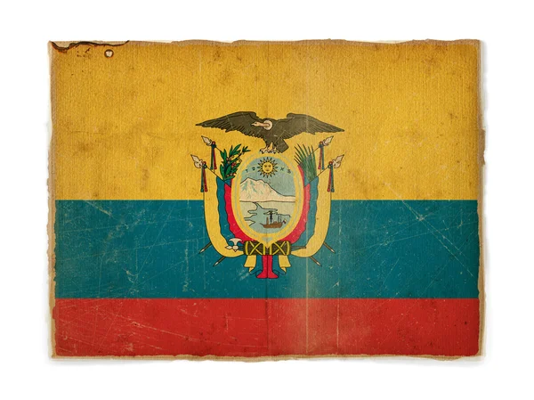 Σημαία Grunge του Ισημερινού — Φωτογραφία Αρχείου
