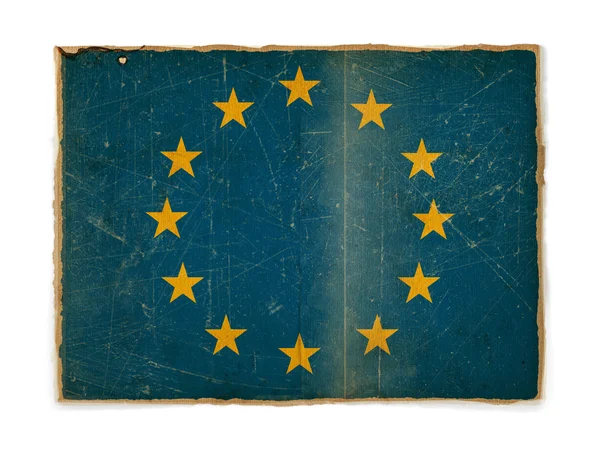 Grunge vlajka Evropa — Stock fotografie
