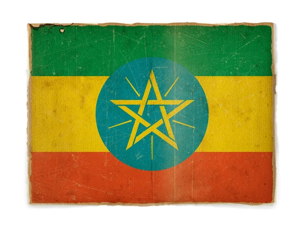 Drapeau Grunge de Ethiopie — Photo