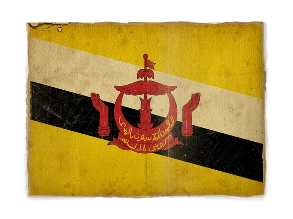 Brunejská vlajka grunge — Stock fotografie