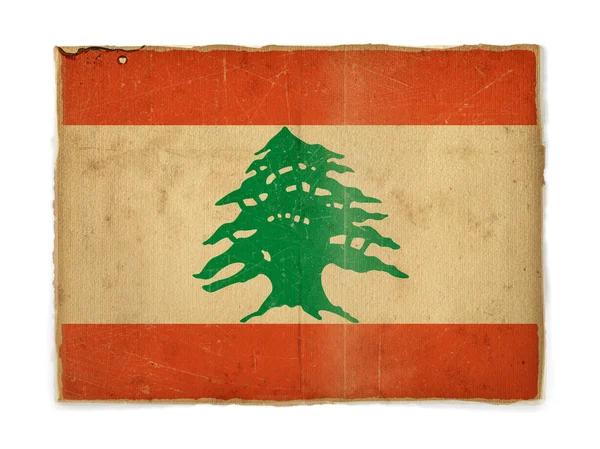 Lübnan Bayrağı Grunge — Stok fotoğraf