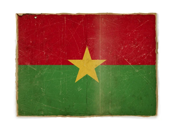 Grunge vlag van burkina faso — Stockfoto