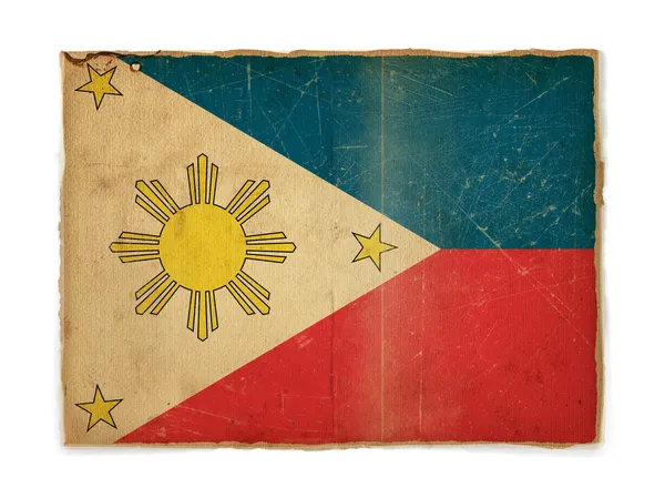 Grunge-Flagge der Philippinen — Stockfoto