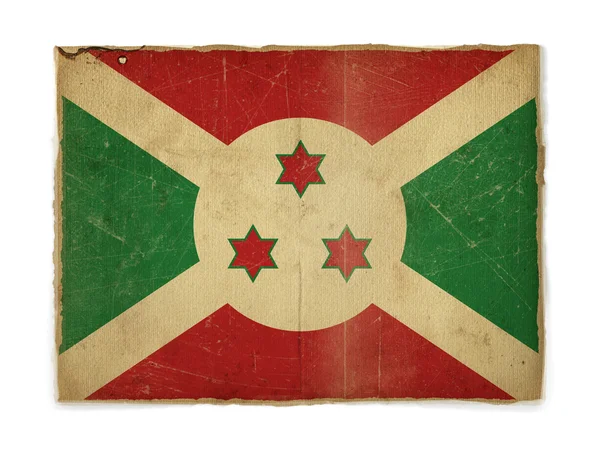 Grunge vlag van burundi — Stockfoto