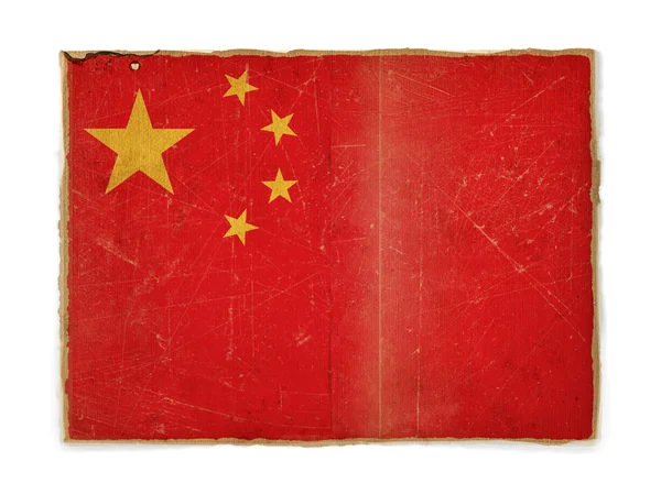 Bandeira grunge da China — Fotografia de Stock