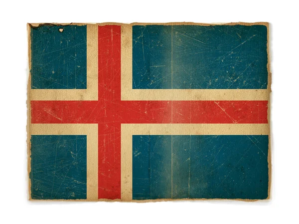 Grunge vlajka Islandu — Stock fotografie